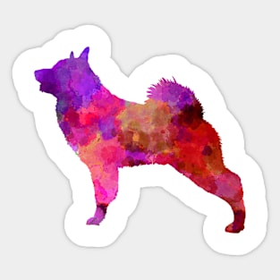 Norwegian Elkhound in watercolor Sticker